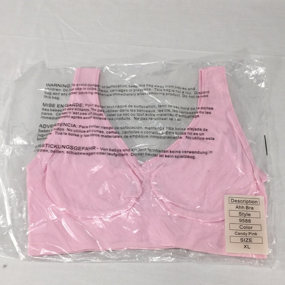 NWT Ahh Bra in Candy Pink, Size XL Bust 42-43” - Picture 2 of 4